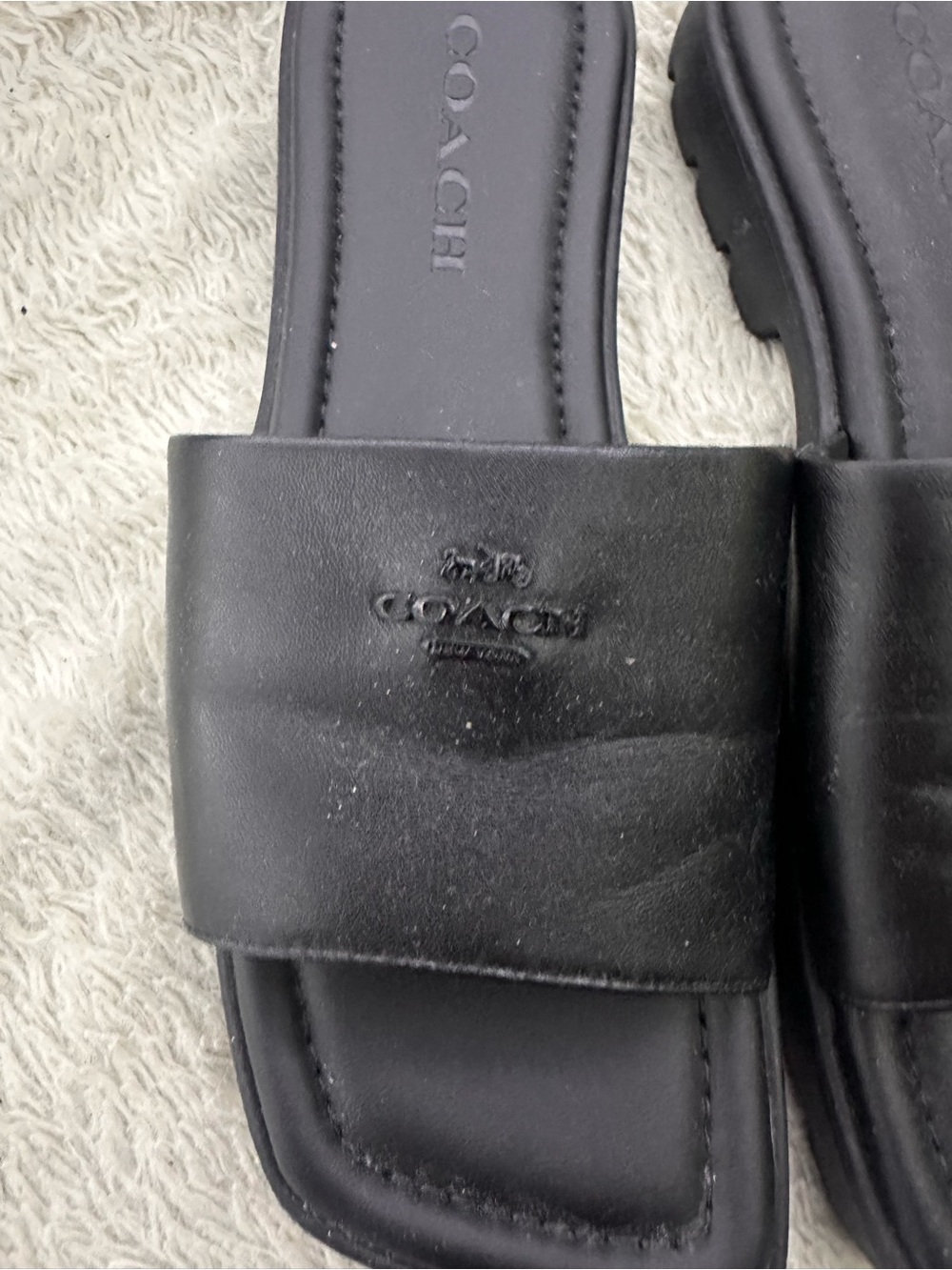 Coach Black Slide Sandals. size 6.5B - Picture 2 of 4